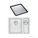 Franke Maris Granite Topmount 1 & 1/2 Double Bowl Sink 560mm, SBR, DT651, Polar White MRG 660/34-15SBRPW-FPC