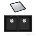 Franke Maris Undermount Double Bowl Sink 753mm, DT651, Onyx MRG120-35ON-FPC