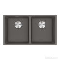 Franke Maris Undermount Double Bowl Sink 753mm, Stone Grey MRG120-35SG-B