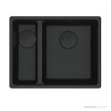 Franke Maris Undermount 1 & 1/2 Double Bowl Sink 553mm, SBL, Matt Black MRG160SBLMB-B