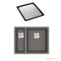 Franke Maris Undermount 1 & 1/2 Double Bowl Sink 553mm, SBL, DT651, Stone Grey MRG160SBLSG-FPC