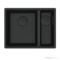 Franke Maris Undermount 1 & 1/2 Double Bowl Sink 553mm, SBR, Matt Black MRG160SBRMB-B