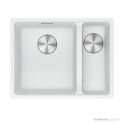 Franke Maris Undermount 1 & 1/2 Double Bowl Sink 553mm, SBR, Polar White MRG160SBRPW-B