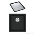 Franke Maris Flushmount Single Bowl Sink 403mm, DT651, Matt Black MRG210-37MB-FPC