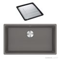 Franke Maris Flushmount Single Bowl Sink 753mm, DT651, Stone Grey MRG210-72SG-FPC
