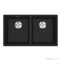 Franke Maris Flushmount Double Bowl Sink 753mm, Matt Black MRG220-35MB-B
