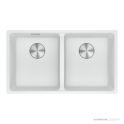 Franke Maris Flushmount Double Bowl Sink 753mm, Polar White MRG220-35PW-B