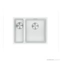 Franke Maris Flushmount 1 & 1/2 Double Bowl Sink 553mm, SBL, Polar White MRG260SBLPW-B