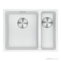 Franke Maris Flushmount 1 & 1/2 Double Bowl Sink 553mm, SBR, Polar White MRG260SBRPW-B