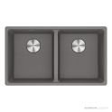 Franke Maris Topmount Double Bowl Sink 760mm, Stone Grey MRG 620/35-35B SG