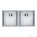 Franke Maris Top, Flush & Under Mount Double Bowl Sink 860mm, HOF, WWK, Stainless MRX220-40/40