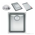 Franke Mythos Undermount Single Bowl Sink 380mm, PB835, RM081, DT288, Stainless MYX110-34FPC