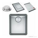 Franke Mythos Top & Flush Mount Single Bowl Sink 352mm, PB835, RM081, DT288, Stainless MYX210-34FPC