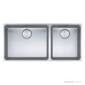 Franke Mythos Top, Flush & Under Mount Double Bowl Sink 895mm, SBR, Stainless MYX220-50/34BSBR