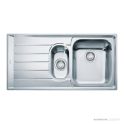 Franke Neptune Topmount 1 & 1/4 Double Bowl Sink 1000mm, Left Drainer, Stainless NEX651LHD