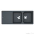 Franke Urban Topmount Double Bowl Sink 1160mm, 1th, Left Drainer, Onyx UBG621ONLHD
