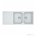Franke Urban Topmount Double Bowl Sink 1160mm, 1th, Left Drainer, Polar White UBG621PWLHD