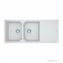 Franke Urban Topmount Double Bowl Sink 1160mm, Reversible Drainer, Polar White UBG621REV PW