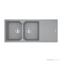 Franke Urban Topmount Double Bowl Sink 1160mm, Reversible Drainer, Stone Grey UBG621REV SG