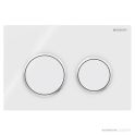 Geberit Kappa21 Flush Button, White with Chrome Trim