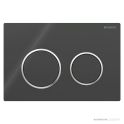 Geberit Kappa21 Flush Button, Black with Chrome Trim