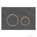 Geberit Sigma21 Flush Button, Mustang Slate with Red Gold Trim