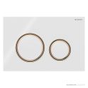 Geberit Sigma21 Flush Button, White with Red Gold Trim