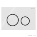 Geberit Sigma21 Flush Button, White with Black Chrome Trim