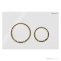 Geberit Sigma50 Flush Button, White with Brass Trim