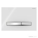 Geberit Sigma50 Flush Button, White with Brushed Chrome Button