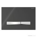 Geberit Sigma50 Flush Button, Black with Brushed Chrome Button