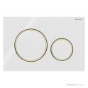 Geberit Sigma20 Flush Button, White with Gold Trim