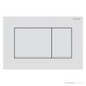 Geberit Sigma30 Flush Button, Matt White with Chrome Trim