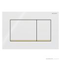 Geberit Sigma30 Flush Button, White with Gold Trim