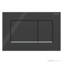 Geberit Sigma30 Flush Button, Black with Chrome Trim
