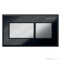 Geberit Square Pneumatic Flush Remote Buttons, Brushed Chrome with Black Trim