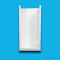 Doccia SE13 900 x 765mm Shower Enclosure, Low Step, White
