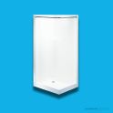 Doccia SE28 920 x 770mm Corner Shower Enclosure, Low Step, White
