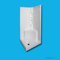 Doccia SE31 900 x 900mm Corner Shower Enclosure, Low Step, White
