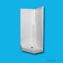 Doccia SE37 900 x 900mm Corner Shower Enclosure, Low Step, White