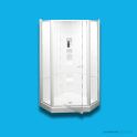 Doccia SE38 1000 x 1000mm Corner Shower Enclosure, Low Step, White