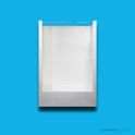 Doccia SE40 1250 x 760mm Shower Enclosure, High Step, White