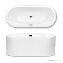 Kaldewei Meisterstuck Classic Duo Oval Freestanding Bath 1600 x 700mm, EasyClean Alpine White