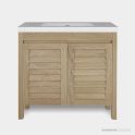 Loughlin Frenchy Two Door Freestanding Timber Vanity on Legs with Integrated Basin