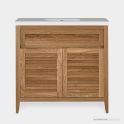 Loughlin Hampton Two Door Freestanding Timber Vanity on Legs with Integrated Basin