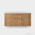 Loughlin Hunter Double Drawer Wall Hung Timber Veneer Vanity