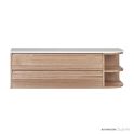 Loughlin Marley Double Drawer with Single Open Shelf Wall Hung Timber Vanity