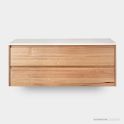Loughlin Staples Double Drawer Wall Hung Timber Vanity - Tassie Oak 