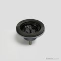 Oliveri Basket Waste with Extended Screw to suit Santorini Sinks, Black AC14-BK-EXT