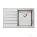 Oliveri Apollo Topmount Single Bowl Sink 800mm, 1th, Left Drainer, Stainless AP1422